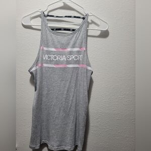 Victoria's Secret Gray and Pink Tank Top